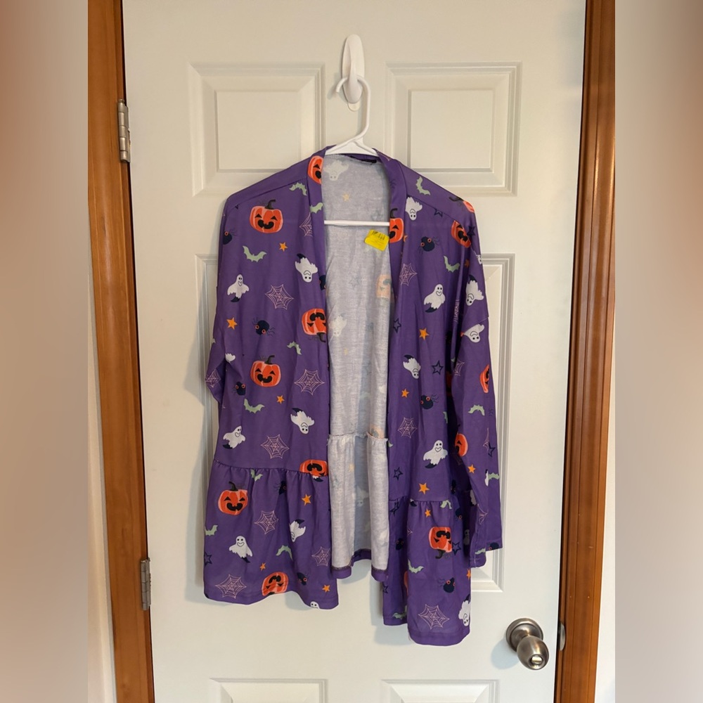 Purple Halloween print cardigan
